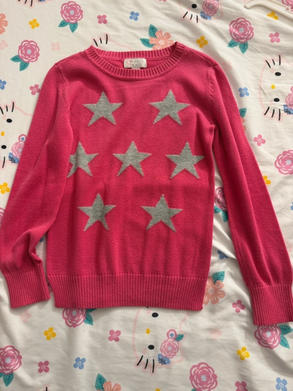 The Children's Place Pink Sweater with Silver Stars